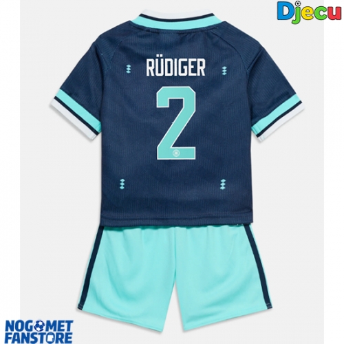 Njemačka Antonio Rudiger #2 Gostujuci Dres za djecu SP 2026 Kratak Rukav (+ Kratke hlače)